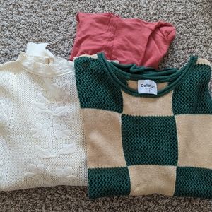 Lot of 5 women's tops size M (4) and L (1) reformation Zara Callahan everlane